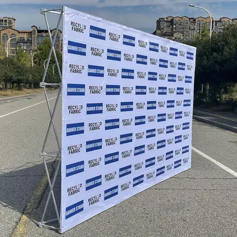 Pop-up banner display structure, 3 x 2 m