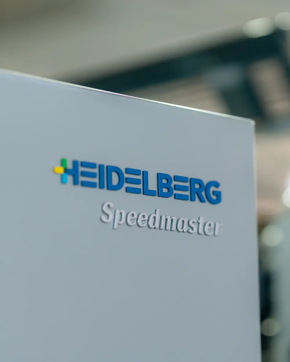 Heidelberg Speedmaster logo on a CX 104 printing unit