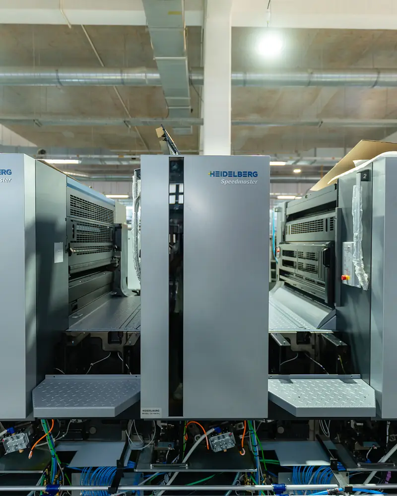 Heidelberg Speedmaster CX 104 printing units positioned during installation